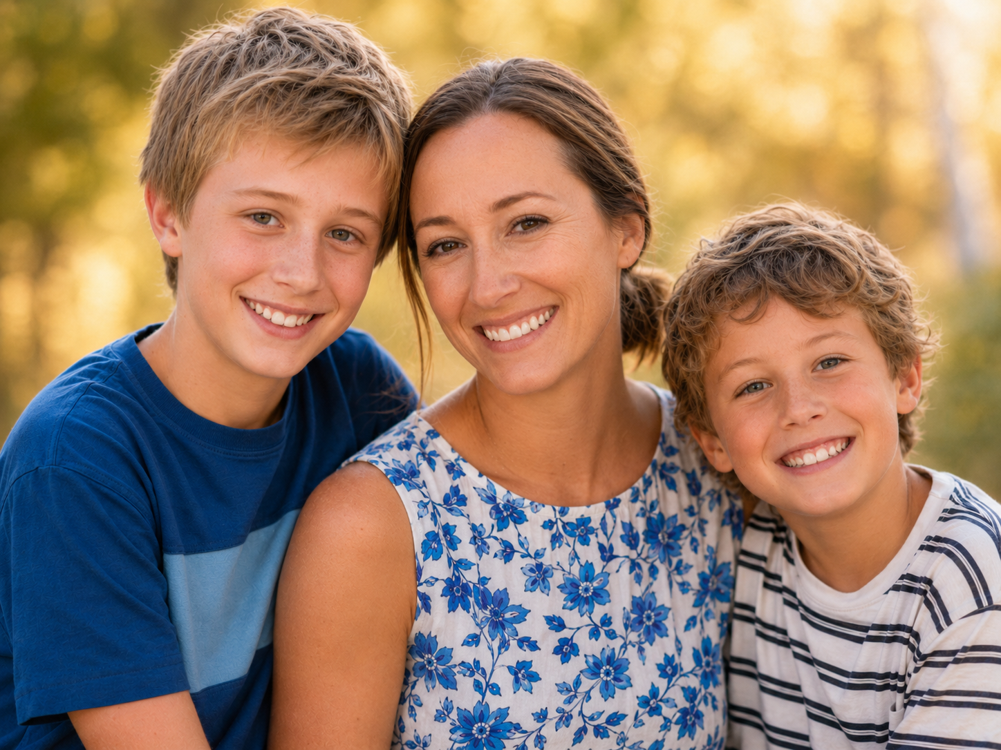 A homeschool mother learning with her children