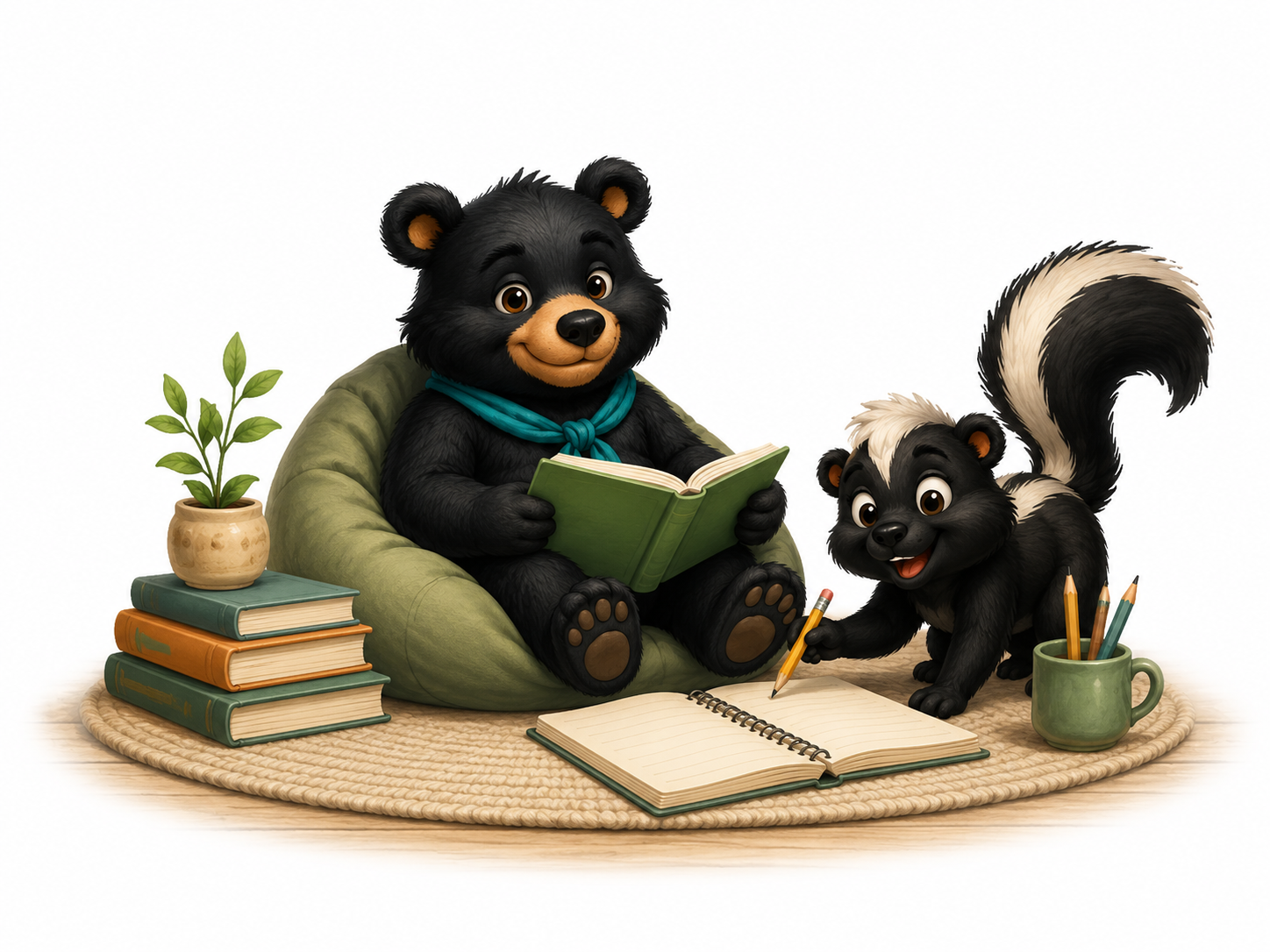 Scout and Squeak learning together